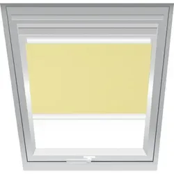 Roto Verdunklungsrollo Gelb 2-V26, 78x160 cm (7/16), Aluminiumschiene,Elektro,QT4,Roto