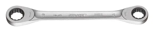 Gedore 4 R 12X13 Doppel-Ringratschenschlüssel 12x13 mm - Ratschenschlüssel, hochwertige Verarbeitung für optimalen Grip und hohe Langlebigkeit, ideal für präzise Arbeiten in Werkstätten.