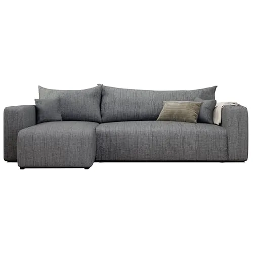 GREKPOL Sofa mit Schlaffunktion 145x248 - Bequemes 3-Sitzer Ecksofa mit Bettkasten - Sofas & Couches - Praktische Schlaffunktion und integrierter Bettkasten für optimale Platznutzung und Komfort im Wohnzimmer.