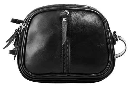 Cluty Umhängetasche aus echtem Leder für Damen | Made in Italy, stilvolle Crossbody Bag - Umhängetasche aus 100 % feinstem Rindleder, ideal für Abendoutfits. Kompakt mit 3 Hauptfächern für optimale Organisation und einen verstellbaren Schultergurt für vielseitigen Tragekomfort.