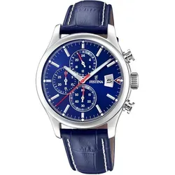 Festina Timeless Chronograph F20375/2 Herrenchronograph - Silber/Blau