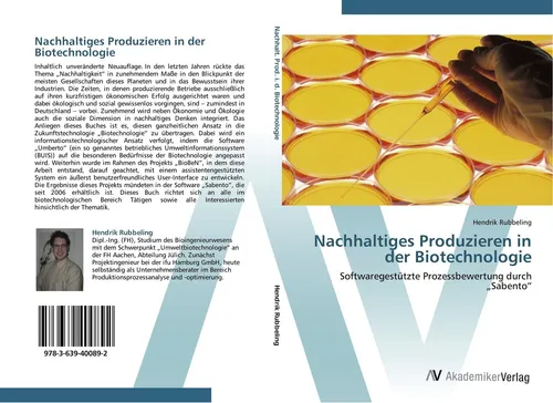 Produktbild Nachhaltiges Produzieren in der Biotechnologie Hendrik Rubbeling