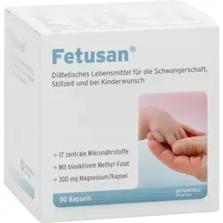 Fetusan 90 ST - Unterstützung für die Schwangerschaft - Arzneimittel zur Unterstützung während der Schwangerschaft, fördert das Wohlbefinden von Mutter und Kind.