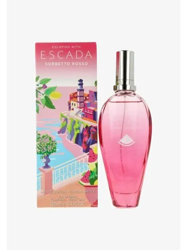 Escada Sorbetto Rosso Eau de Toilette 100 ml - Damendüfte - Erleben Sie den fruchtigen Sommerduft mit spritziger Wassermelone und zarter Pfingstrose, der Lebensfreude und Eleganz versprüht.