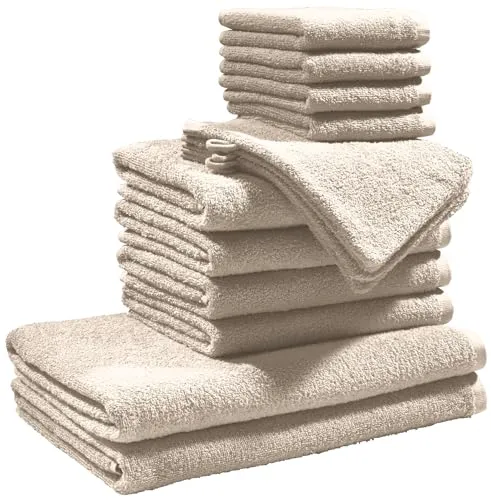 REDBEST Frottier-Set Oceanside 14-teilig in beige von REDBEST