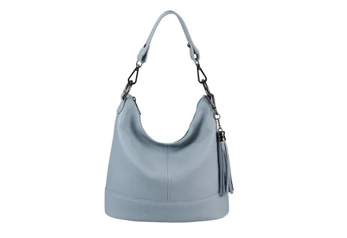 ITALYSHOP24 Schultertasche Made in Italy Damen Leder Tasche Shopper Umhängetasche Crossbody Bag, 5* LEICHT SICHER SMART MODERN & EDEL CITY HOBO BAG unterm Arm tragbar