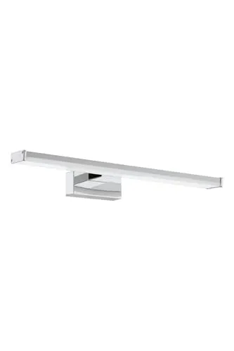EGLO LED Spiegelleuchte Galenzana-E, Lampe Spiegel Badezimmer, Spiegellampe aus Aluminium und Kunststoff in Chrom und Silber, neutralweiß, IP44