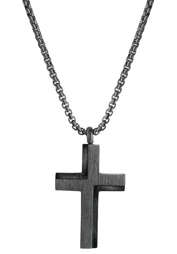 Firetti Kette mit Kreuz-Anhänger in Schwarz von Firetti