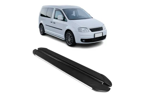 OMAC Kfz-Schmutzfänger Trittbretter für VW Caddy Maxi 2003-2020 Alu Silber 2x, 2-tlg., Rutschfest, Haltbar, Aerodynamik