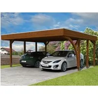 Produktbild Doppelcarport SKAN HOLZ Friesland mit Einfahrtsbogen
