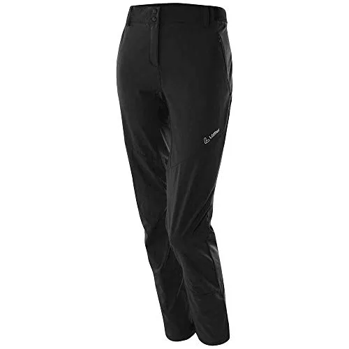 Löffler Damen Evo Active Stretch Hose, Black, 36 - Outdoor Hosen für Damen, atmungsaktiv und elastisch für optimale Bewegungsfreiheit beim Sport und Freizeit.