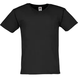 Fruit of the Loom ORIGINAL V-NECK T - leichtes Herren T-Shirt mit V-Ausschnitt, schwarz, M