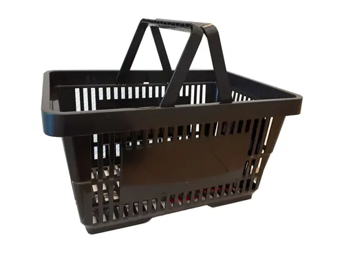 Einkaufskorb 22 Liter schwarz stapelbar, Shopping Basket Neu