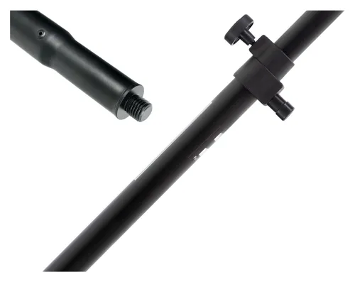 Pronomic Distanzstange für M20- und 35mm-Flansch - Robuste Distanzstange aus Stahl und Aluminium mit federgelagertem Rastbolzen, ideal für die Montage von Topteilen auf Subwoofern. Perfekt für professionelle Audio-Setups.