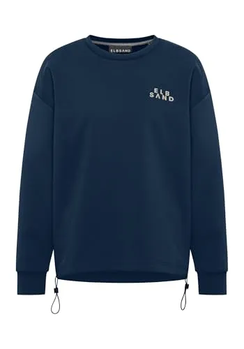 Elbsand Caris Damen Sweatshirt, Rundhalsausschnitt, überschnittene Schultern, Loose fit