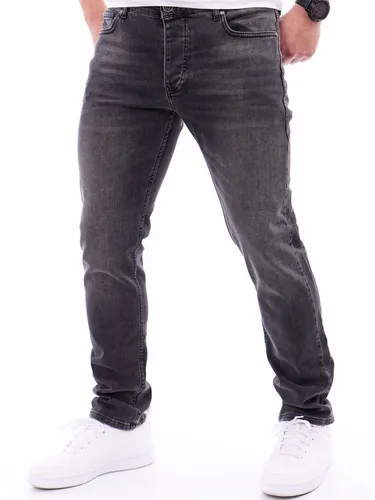 Reslad Stretch-Jeans Herren Regular Fit Schwarz - Modische Stretch-Jeans für Herren im Regular Fit mit 5-Pocket-Design. Elastisches Material sorgt für optimalen Tragekomfort. Ideal für den Alltag und vielseitig kombinierbar.