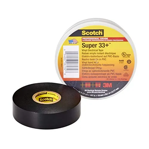3M 33+ Scotch Super Elektro Isolierband, Vinyl, 19 mm x 20,1m