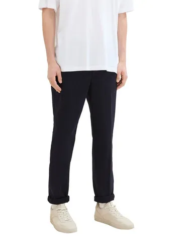 TOM TAILOR Denim Chinohose im Four-Pocket Style schwarz M - Stoffhosen mit elastischem Komfort, ideal für lässige Outfits. Diese schwarze Chinohose im Four-Pocket Style bietet eine schmale Passform und ist pflegeleicht.