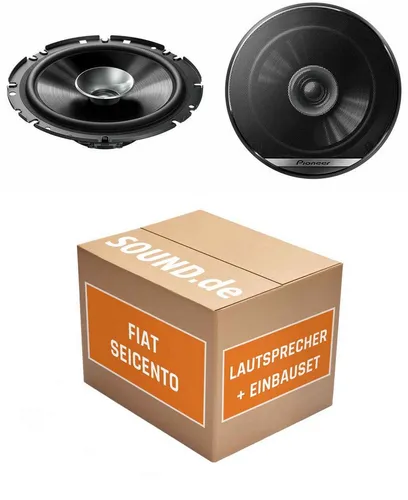 JUST SOUND best choice for caraudio Lautsprecher Boxen Einbauset Pioneer TS-G1710F Fiat Seicento Typ 187 Auto-Lautsprecher (40 W, 16 cm)