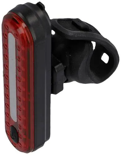 FISCHER LED-Akku Stableuchte mit Bremslicht - Fahrradbeleuchtung mit 50 LEDs für optimale Sichtbarkeit, spritzwassergeschützt (IPX4) und bis zu 12 Stunden Betriebsdauer – ideal für sicheres Fahren bei jedem Wetter.