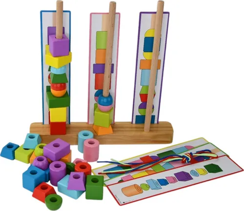 Zayno Türmchenbaumeister - 68-teiliges Greifspielzeug für kreative Kleinkinder - Entdecke den Zayno Türmchenbaumeister: Ein vielseitiges 68-teiliges Spielzeug aus Holz und Kunststoff, das die Kreativität und Feinmotorik deines Kindes fördert. Perfekt für stundenlangen, selbstständigen Spielspaß!