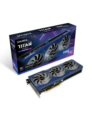 Sparkle Arc B580 Titan OC Grafikkarte - Grafikkarte mit 12 GB GDDR6, max. Taktrate von 2.740 MHz und innovativem Triple-Fan-Kühlerdesign für optimale Kühlung und Leistung