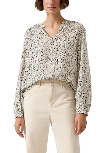 s.Oliver Blusenponcho für Damen - Beige, Größe S (36) - Stylischer Blusenponcho aus 100% Viskose für ein angenehmes Tragegefühl. Ideal für lässige Outfits und vielseitig kombinierbar.