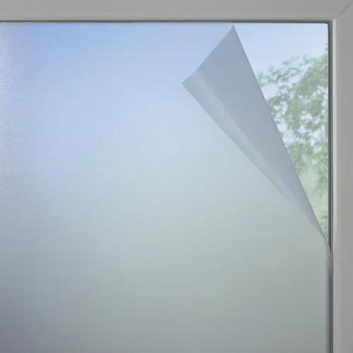 GARDINIA Fensterfolie Milchglas-Optik 45 x 150 cm - Fensterfolie in Milchglas-Optik, 100% PVC, selbsthaftend und lichtdurchlässig für optimalen Sichtschutz und UV-Filterung. Ideal für mehr Privatsphäre und angenehmes Raumklima.