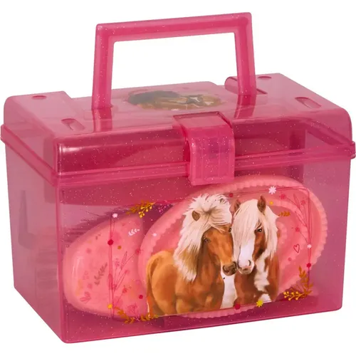 Die Spiegelburg Putzzeug Pferdefreunde - Sonstige Spielwaren - Spaß beim Putzen mit einem glitzernden Putzkasten, der alles für die Pflege von Plüsch- und echten Pferden enthält!