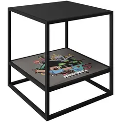 roba Minecraft Beistelltisch - 45x45x48cm - schwarz - Wanderhosen und exklusive Möbelkollektion für Minecraft-Fans, elegantes Design mit mehrfarbigem Minecraft-Print und robuster Metall-Korpus für Langlebigkeit.