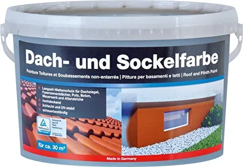 Baufan Dach- und Sockelfarbe 5 Liter steingrau