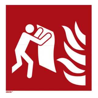 Brandschutzzeichen Feuerlöschdecke Typ: 14200 - Schilder & Tafeln, sorgt für schnelle Auffindbarkeit im Notfall und erhöht die Sicherheit in Ihrem Gebäude.