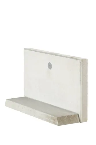 Winkelstütze Sichtbeton grau 100 cm x 8 cm x 55 cm - Kanteneinfassung aus robustem Sichtbeton, ideal für Garten- und Landschaftsbau, bietet stabile Unterstützung und langlebige Qualität.