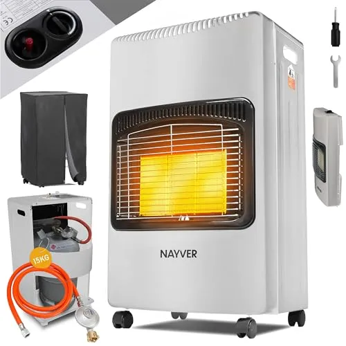 NAYVER® Gasheizung 4200 Watt Heizstrahler – Flexibel und Sicher