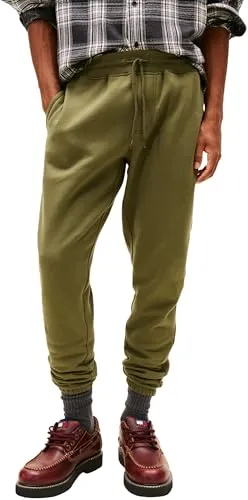 Tommy Jeans Herren TJM Slim S Flag Sweatpant EXT DM0DM20473 Sweatpants, Grün (Dark Greenery), M, Grün (Dark Greenery), M