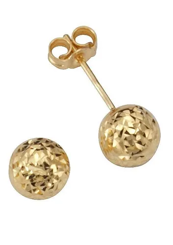 Firetti Paar Ohrstecker Schmuck Geschenk Gold 375 Ohrschmuck rund diamantiert