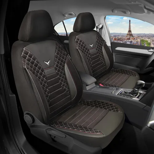 Maß Schonbezüge für Mercedes C-Klasse W203 PS808 - Sitzbezüge für Schalensitze, atmungsaktiv und airbagfreundlich. Einfache Installation mit Montageanleitung, perfekt für den Schutz Ihrer Sitze.