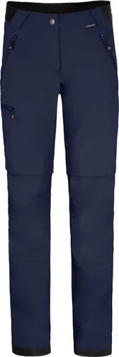 Bergson Outdoorhose TESSE Zipp-Off Damen Softshellhose, winddicht, strapazierfähig, Kurzgrößen, peacoat