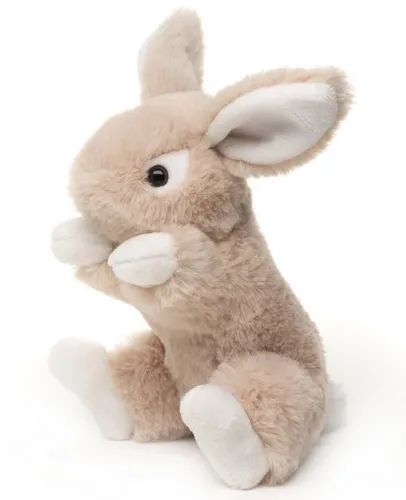 Uni-Toys Kuscheltier Hase mit Schlappohren - verschiedene Fellfarben - 15 cm - Plüschtier, zu 100 % recyceltes Füllmaterial