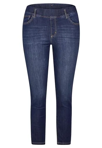 Rabe Hose Unifarben in Hellblau für Damen - Damen-Jeanshose aus Baumwolle-Polyester-Mix, schmal geschnitten mit Gürtelschlaufen, ideal für einen modischen Look. Perfekt für jeden Anlass!