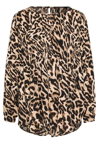Betty Barclay Langarmbluse - Figurumspielende Bluse mit Rundhals-Ausschnitt und animalischem Muster, ideal für einen eleganten Look. Gesamtlänge 72 cm für optimalen Tragekomfort.