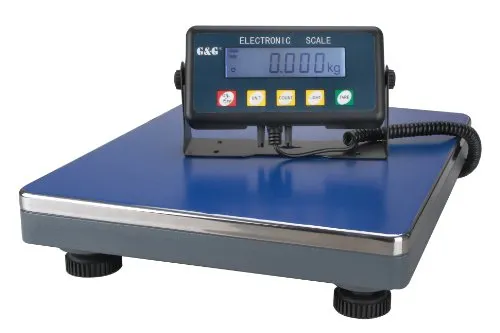 G&G PSE75kg/5g Paketwaage PlattformWaage, robuste 38 × 32 cm Wiegefläche aus Aluminumguss, verstellbare Füße,Digitalwaage Industriewaage/Batteriebetrieb möglich