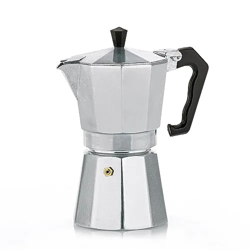 kela Espressokocher ITALIA für 6 Tassen - Hochwertiger Aluminium Kaffeekocher für 6 Tassen, ideal für alle Herdarten außer Induktion. Genießen Sie schnellen Espresso in nur 5 Minuten – perfekt für Zuhause oder unterwegs.