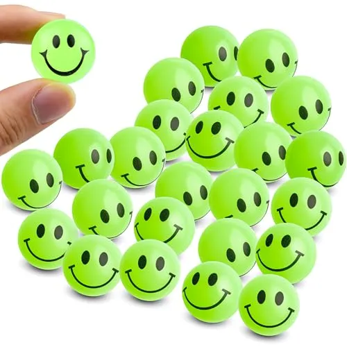 LIULINY 36 Stück 25MM Flummies für Kinder, Grüne Halloween Leuchtende Flummi, Leuchtend Lumineszenz Springball, Passend für Jungen Mädchen Als Partytütenfüller, Kindergeburtstag Mitgebsel