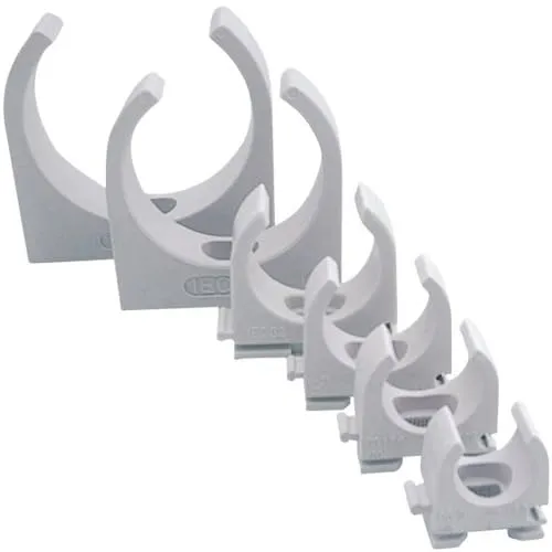 Jäger Direkt 613514 Klemmschelle EN16 16mm Lichtgrau (RAL 7035) 100 St. Halogenfrei, Silikonfrei