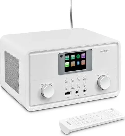 Medion MD 88069 Internetradio - DAB+ & UKW, WLAN & Bluetooth, 7,1 cm TFT-Farbdisplay, Spotify-Wiedergabe und Weckerfunktion