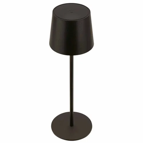 Tischlampe Akku USB Lampe LED Kabellos IP44 Dimmbar Touch 33cm Schwarz