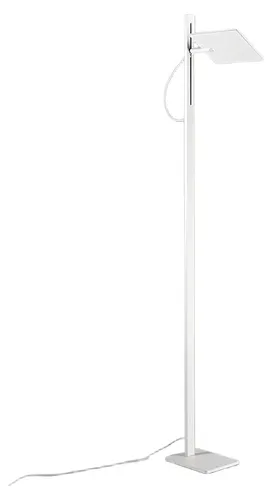 Weiße Wohnzimmer-LED-Stehleuchte, 24 W, 2160 lm, höhenverstellbar und 340° verstellbar, Ein-/Ausschalter, CCT und Fußdimmer