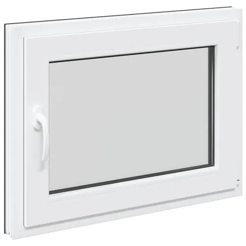 vidaXL Kellerfenster RISOR Anthrazit 80 x 60 cm - Modernes Untergeschossfenster aus PVC und Glas, ideal für lichtdurchflutete Räume. Mit praktischem Kipp- und Drehmechanismus für einfache Handhabung und ansprechendes Design.
