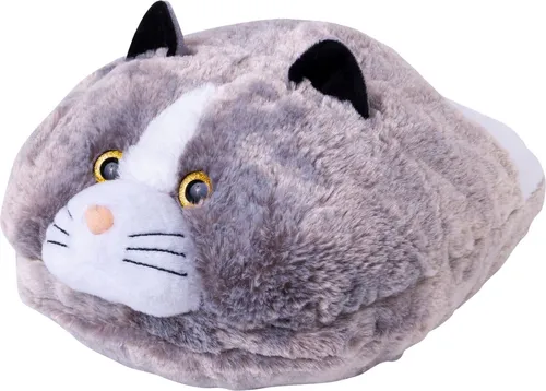 Kuscheliger Noxxiez CS925 Katze - warmer Plüschpantoffel - Hausschuhe für gemütliche Abende, superweicher Fußwärmer, ideal zum Entspannen auf dem Sofa oder im Bett, fördert Durchblutung und löst Verspannungen.